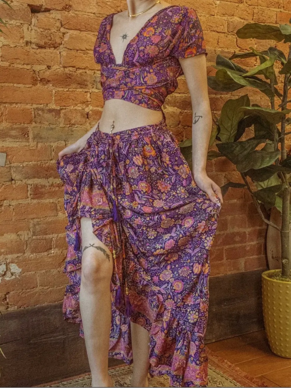 Gardenbelle Shop Candi Dreams Hali Top & Valentina Cinch Skirt Set One Size Reg
